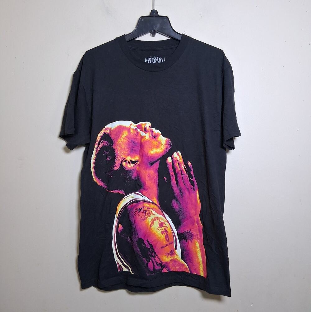 Rodman Apparel Dennis Rodman Graphic T Shirt Men’s L Neon Basketball Tee